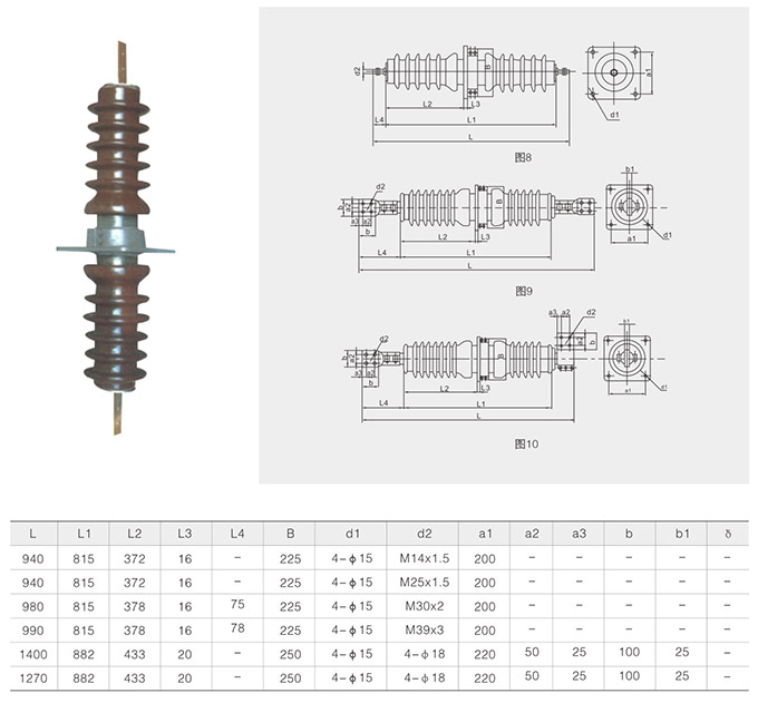 高壓復(fù)合絕緣子尺寸規(guī)格